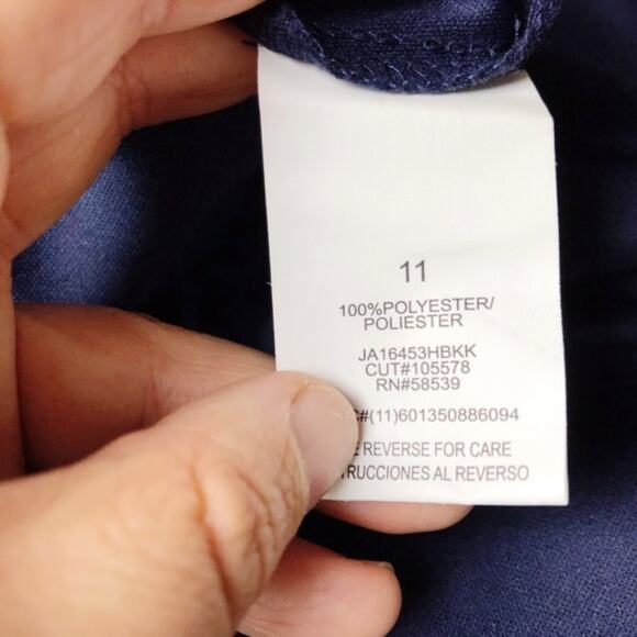 Speechless 11 Juniors 10 Womens Ivory Navy Lace Sleeveless Dress - Picture 7 of 8